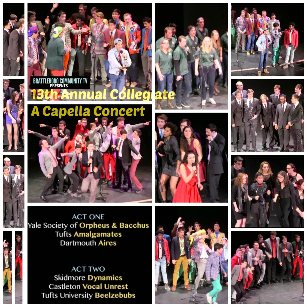 13th Annual Collegiate A Capella Concert held Feb 6 featuring the Yale Society of Orpheus and Bacchus, Tufts Amalgamates, Dartmouth Aires, Skidmore Dynamics, Castleton Vocal Unrest and Tufts Beelzebubs. 